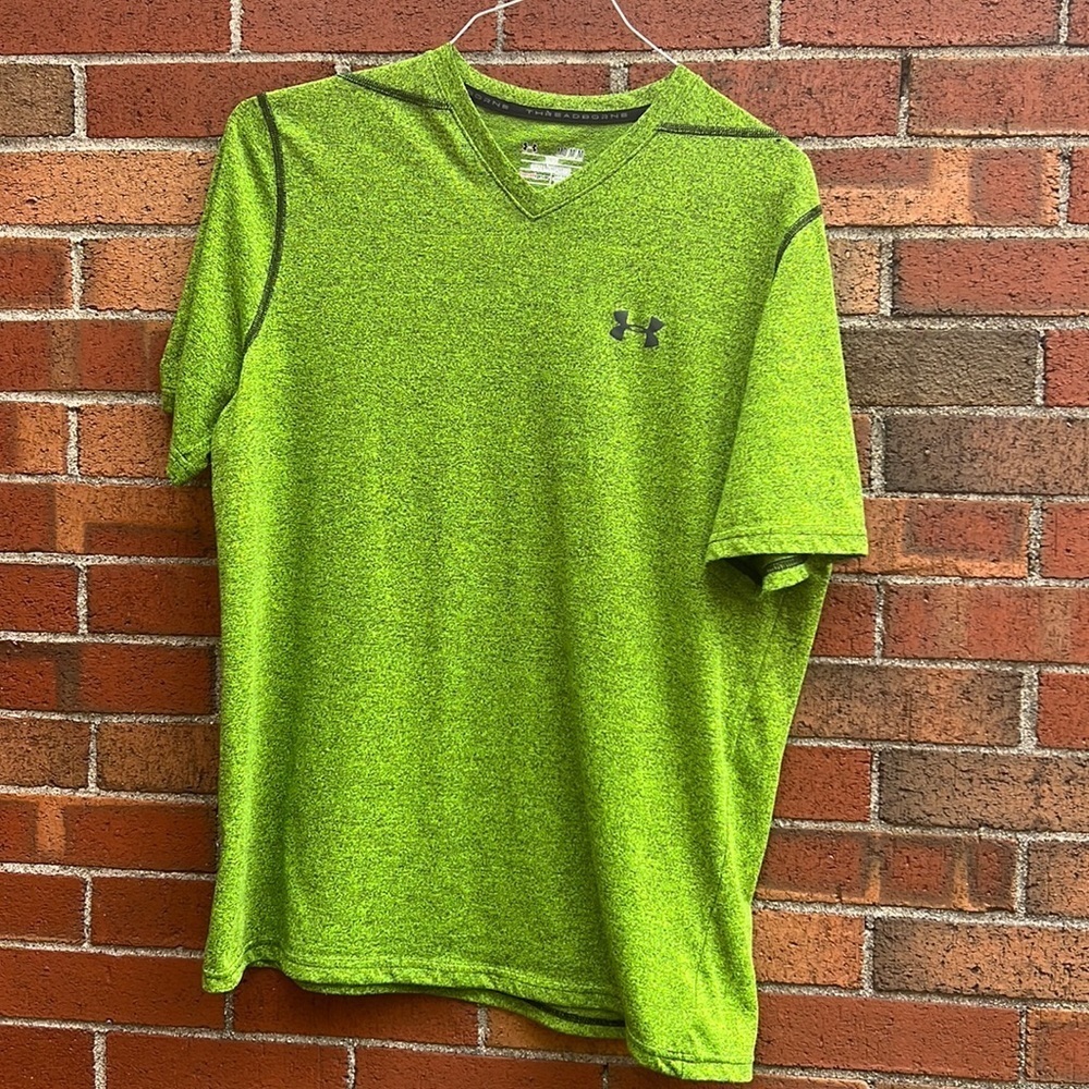 Under armor green v neck tee
